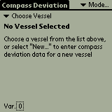 TheoNav Compass Deviation Screen