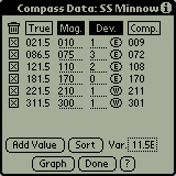 TheoNav Edit Compass Data