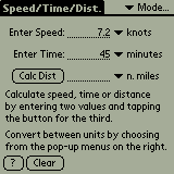 TheoNav Speed/Time/Distance