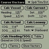 TheoNav Course Vectors Screen